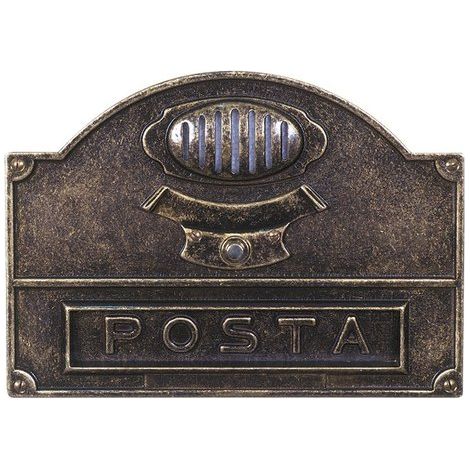 Alubox Frontale Buca Lettere Alubox 50a5 / ob Serie Antica 1p E Predisposizione