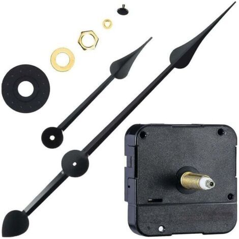 Moteur de Mouvement d'Horloge à Couple Élevé - Arbre Long avec Aiguilles de 7 Pouces (18cm) en Forme de Bêche (1/4)