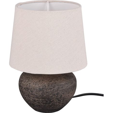 Lampada da tavolo LOU marrone/beige E14 ceramica 25cm RL (1/4)