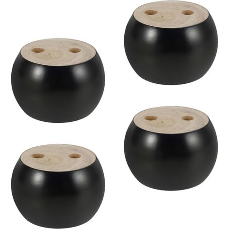 4 Supports de Meuble en Bois Ronds pour Canapé Forte Capacité de Charge et Performance Stable, 4 Pièces Adaptés aux Meubles et Cabinets de Salle de Bain (1/5)