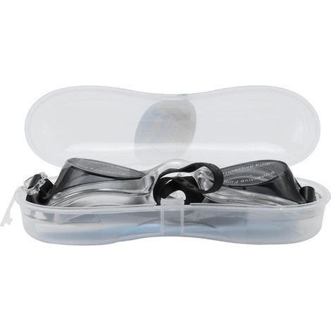 Lunettes de natation en silicone souple, étanches et antibuée, avec étui et bouchons d'oreilles, joint souple pour confort optimal. (1/5)