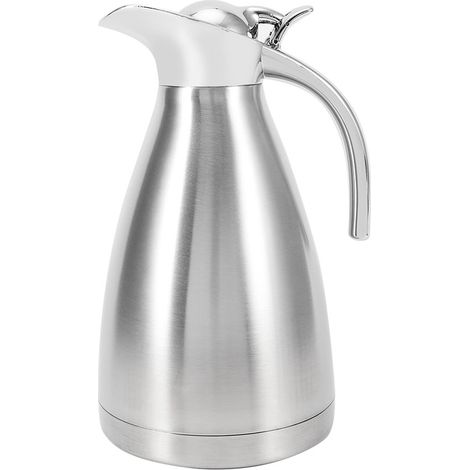 Pot Isotherme En Acier Inoxydable - Capacité 1.5L - Bec Verseur Anti-Fuite - Pour Maison Et Bureau - Argent (1/5)