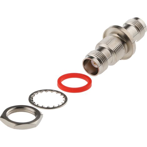 Adaptateur coaxial RS PRO TNC Femelle vers TNC Femelle, Droit, , 50O, 11GHz ( Prix pour 1 ) (1/2)