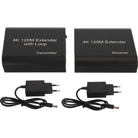 4K 30Hz Single-Channel HDMI KVM Extender, 120m Range, 100-240V Power Supply with EU Plug (1/5)