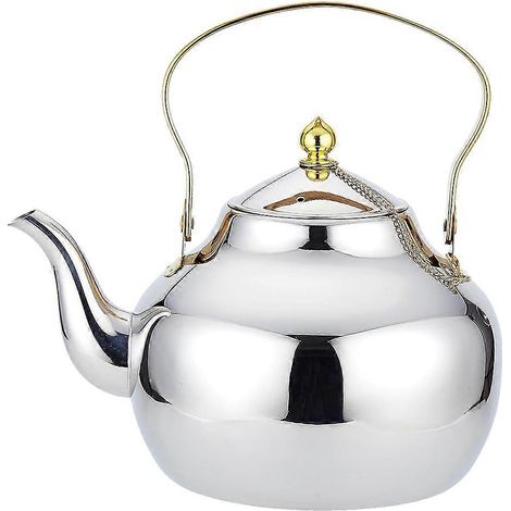 Théière en acier inoxydable avec infuseur, bouilloire pour plaque de cuisson, style minimaliste, 1,5 L (1/5)