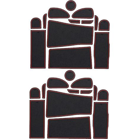 Dos posavasos de goma antideslizantes para las ranuras de las puertas de los modelos Prius 30, XW30 y ZVW30 (2010-2015), accesorios para las ranuras de las puertas.
