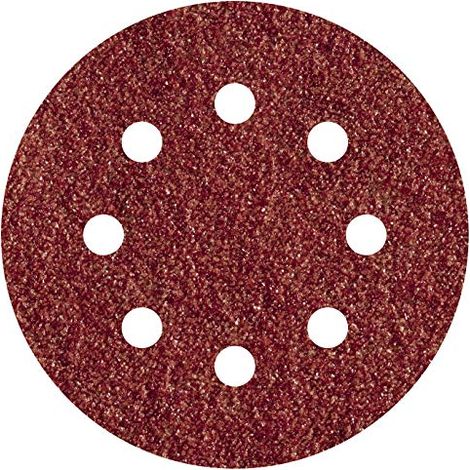wolfcraft - Set da 25 dischi abrasivi con fissaggio a strappo. Per legno e metallo - Diametro 95 mm - Grana 40 - cod. 2069100 (1/4)