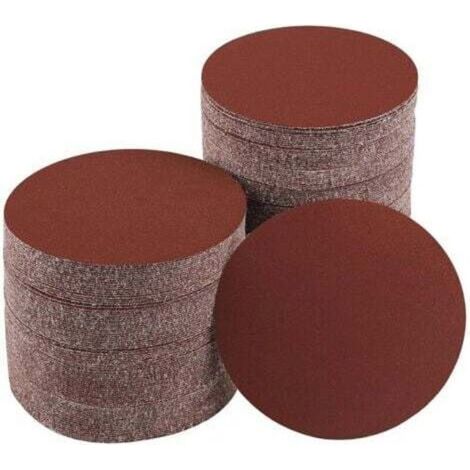 Disques Abrasifs 123mm Grain 600 Papier Poncer 100 Pièces no Trous Disque Poncage pour Ponceuse Excentrique (1/5)