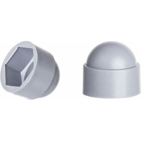 （Gris）Cache-écrous M10 pour clé de 17， 100 pcs.