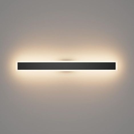 Applique Murale Longue Extérieure LED Villa 80CM IP54 Étanche Noir - Blanc Chaud 3000K - Jardin, Porche