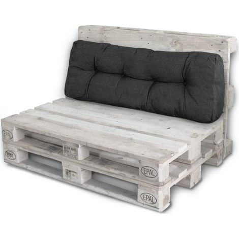 Palettenkissen Palettenauflagen Sitzkissen Rückenlehne Kissen Palette Polster Sofa Couch Schwarz - Rückenteil