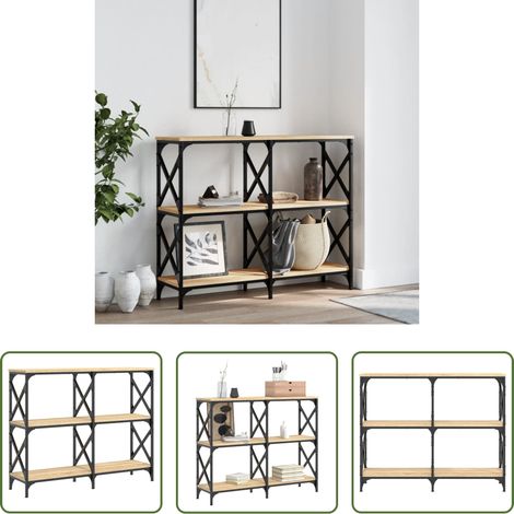 Flur Tisch - Konsolentisch Sonoma-Eiche 100x28x80,5 cm Holzwerkstoff (1/5)