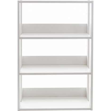 Iris Ohyama, Libreria, Unità di archiviazione a 3 livelli, Ripiani regolabili ogni 14 cm, Stabile, Industriale, Facile montaggio, Soggiorno, Ingresso, Camera da letto, Ufficio - Open Wood rack OWR-60 (1/5)
