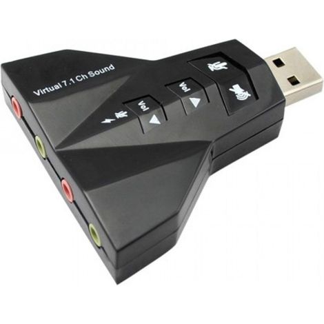 Trade Shop - ADATTATORE USB SCHEDA AUDIO ESTERNA 3D 7.1 USB X HINWEIS PC SOUND HOME THEATRE -