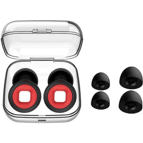 Bouchons d'oreilles Artvive pour moto, protection auditive contre le vent, réduction du bruit du vent (24 dB), rouge