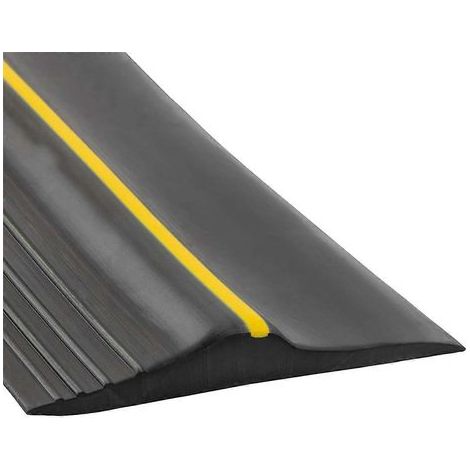 Joint d'étanchéité universel pour seuil de porte de garage inférieur, en caoutchouc résistant aux intempéries (3 m, noir) (1/5)