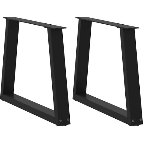 Couchtischbeine V-Form 2 Stück Schwarz 60x(42-43,3) cm Stahl