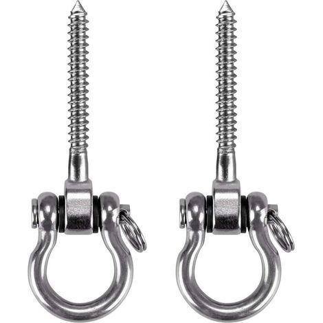 [NEVER USED] x Screw Hooks, Heavy-Duty 180° Ceiling Hook Made of 304 Stainless Steel for Indoor/Outdoor Playground, Yoga, Hammock, Rope, Swing, Hanging Chair, Punching Bag, Max. 450 kg