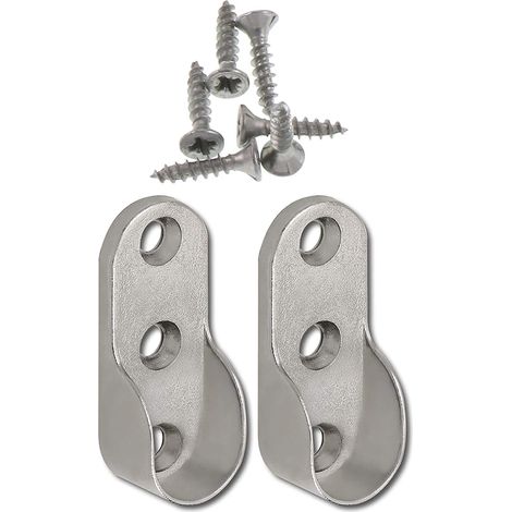 Vasalat 118500622 portatubi per armadio ovale, portaoggetti per tubi, argento (1/2)