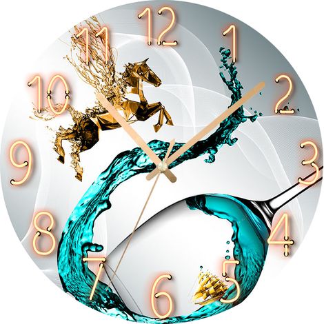 Horloge Décorative Murale à Quartz Silencieuse - Style Créatif - pour Salon ou Chambre - Installation Facile (1/5)