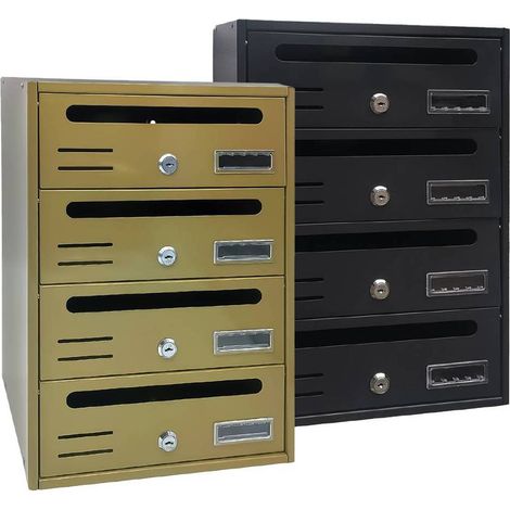CASSETTA POSTALE 4 posti - bronzo - cm. 30,2x17,5x H. 42,5