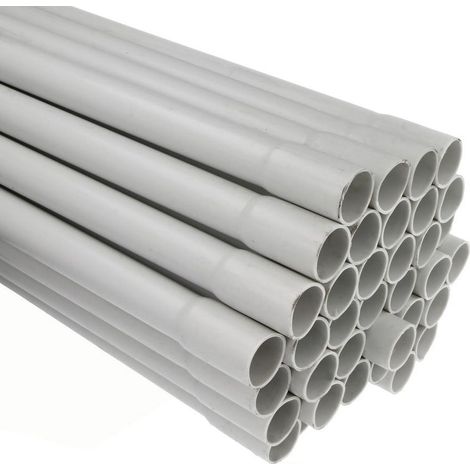 Barre droite en plastique Ø 25 mm gris 2 m