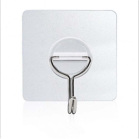 Set mit 16 transparenten, selbstklebenden Haken, kein Bohren erforderlich, für Badezimmer, Schlafzimmer, Küche, Wohnzimmer (1/5)