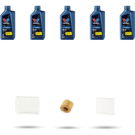 Kit tagliando 3 FILTRI e 5L OLIO compatibile con Toyota Auris II (E180) 1.6 97kw Dal 2012 (1/5)