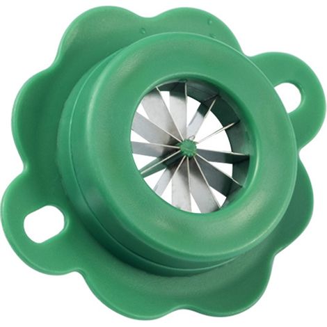 Une trancheuse de cuisine multifonctionnelle, un outil de découpe en acier inoxydable avec une lame ronde ondulée, comme illustré sur la photo. (1/5)