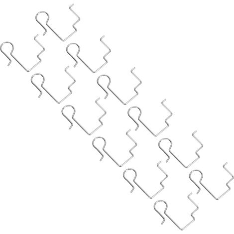 Lot de 50 crochets pour gouttière déco Noël en acier inoxydable fixation sure clip suspension guirlande lumineuse extérieur intérieur (1/5)