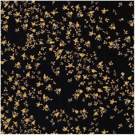Flowers wallcovering wall Profhome 935854 non-woven wallpaper slightly textured with floral pattern shiny black gold 7.035 m2 (75 ft2) (1/5)