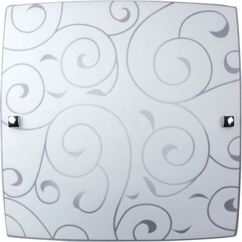 éclairage de plafond motif blanc Harmony lux verre métallique B: 30cm H: 30cm (1/3)