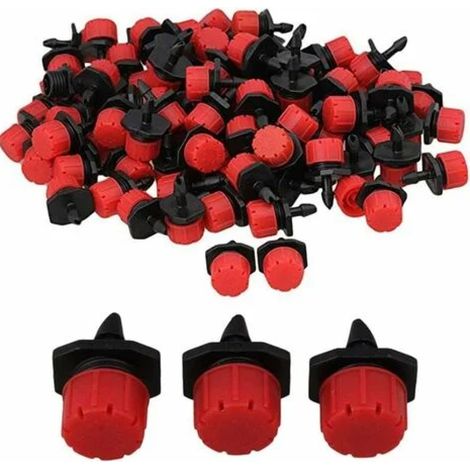 Lot de 400 Goutteurs Irrigation Réglables 6,35mm, Système Goutte-à-Goutte, Vert