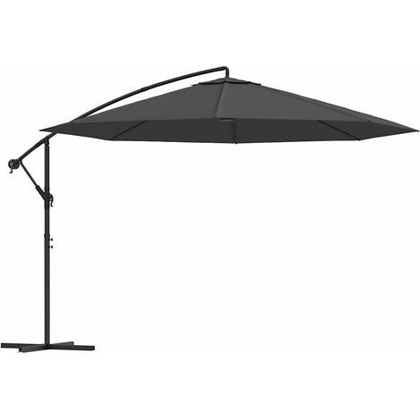 Maison Exclusive - Ampelschirm mit Aluminium-Mast 350 cm Anthrazi (1/5)