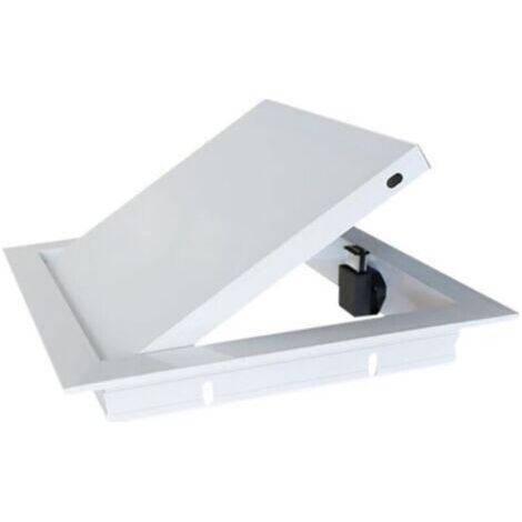 Aluminum access hatch, push/trigger opening - for access to pipes and technical conduits in walls and ceilings, 100 mm x 100 mm (1/5)