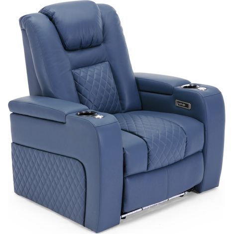 BROADWAY CINEMA RECLINER ELECTRIC CHAIR BLUE
