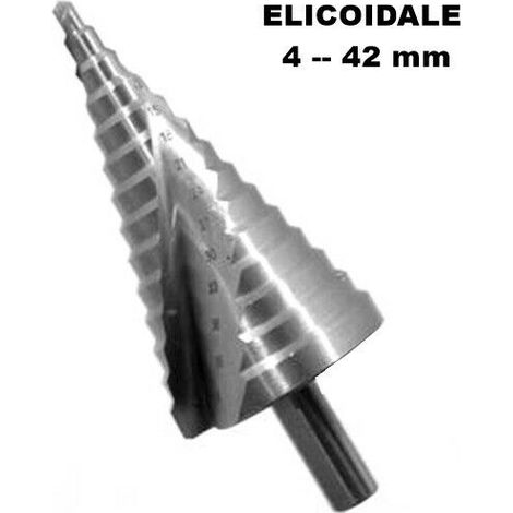 PUNTA FRESA A SCALINO GRADINO ALLARGAFORO ALLARGAFORI GRADINI CONICA 4 - 42 mm (1/3)
