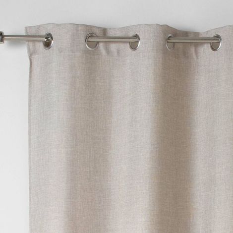 Rideau à Œillets 140 x 260 cm – Chambray Uni Select Couleur Lin (1/5)