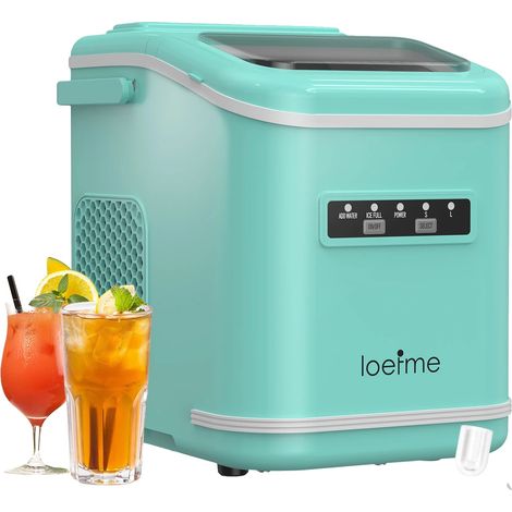 Tragbarer Eisbereiter, 12 kg tägliche Produktion, Selbstreinigungsfunktion, Upgrade Grün (1/2)