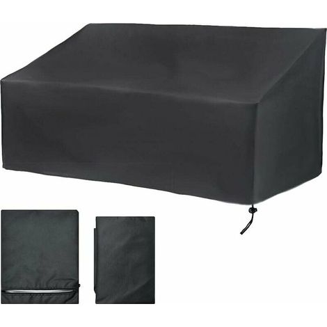 Housse de protection pour meuble 2 places Housse anti-poussière pour banc d'extérieur (1/5)