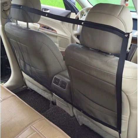 Filet de séparation pour voiture pour chien, 110 x 60 cm, avec corde réglable et crochet, pour SUV, pick-up et petites voitures (1/5)