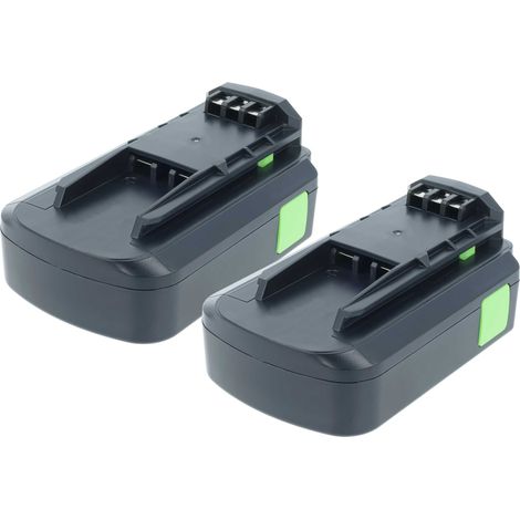 vhbw 2x Battery compatible with Festo Festool TSC 55 Li 5.2 REB-Plus  for T18 Drill Drivers, T 18 3 Li-Basic Power Tools (2000 mAh, Li-Ion, 18 V) (1/5)