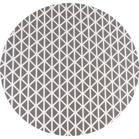 Alfombra moderna para interior y exterior redonda con diseño geométrico 160 cm gris Panaji