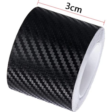 (10 m,3 cm) Autocollants de protection de seuil de porte/pare-chocs en fibre de carbone nano 3D à faire soi-même,film de protection imperméable,1/3/5/7/10 m (1/3)