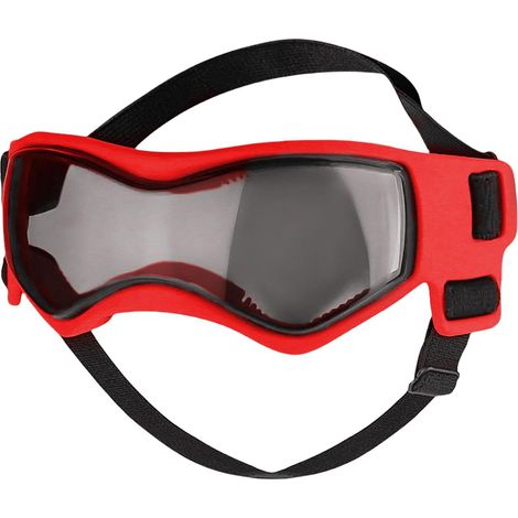Set mit 2 Paar UV-Schutzbrillen für Hunde, UV-Schutzbrillen für Haustiere, breiterer Rahmen für aktive Hunde, rot und pink