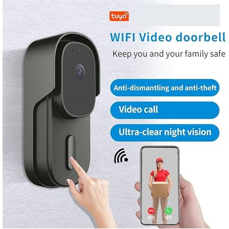Hochauflösende Video-Gegensprechanlage, WLAN-Video, Infrarot-Personenerkennung, energiesparendes Heim-Audiosystem.