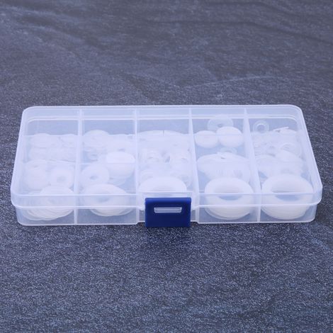 Rondelle plate en nylon 250 pièces, joint d'étanchéité anti-fuite pour tuyau d'eau, kit assorti de cales (1/5)