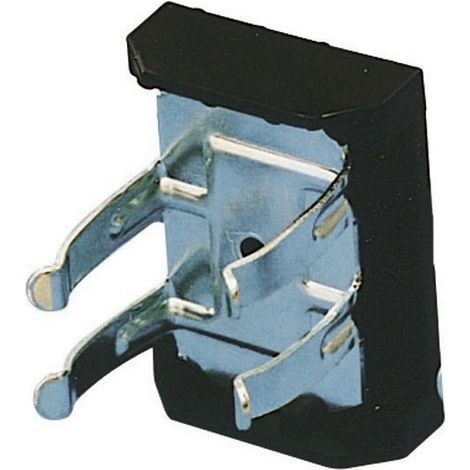 Clips pour plinthes en acier sur platine PVC – Hauteur 50 mm – Écartement 24 mm – Fixation par vis pour installation précise – Camar (1/4)