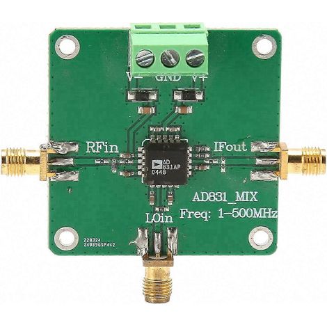 AD831 HF-Mischer 0,1–500 MHz, professionelles Frequenzumsetzermodul für HF/VHF-Empfänger, rauscharm, breitbandig (1/5)