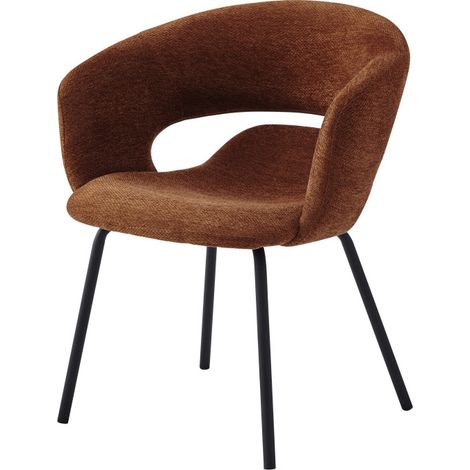 TRAVIS-Fauteuil de table en tissu Luxury Terracotta (1/5)